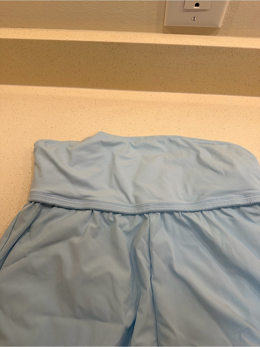 JoyLab Light Blue Fold-Over Waist Athletic Shorts - Picture 5 of 8